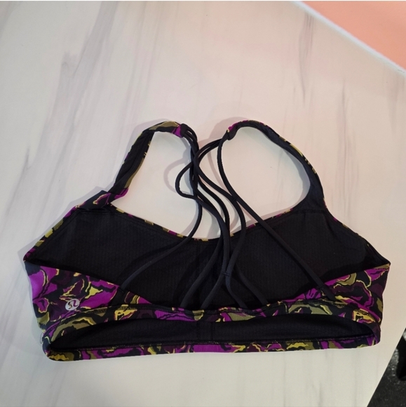 Lululemon Athletica Free To Be Zen 8 Purple and Green Sports Bra Medium Support - Picture 5 of 14